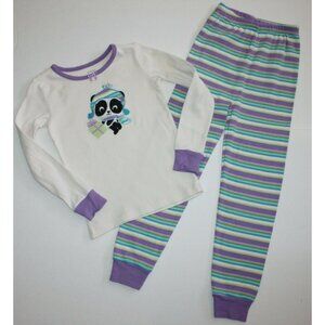 Gymboree Sweet Panda Sleepwear Girl's Holiday Two-Piece Gymmies Pajamas size 5